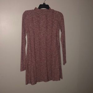 Mock neck sweater dress